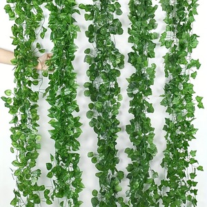 Ning Chen Artificial Ivy Vines Silk Plant <b>Wall</b> Hanging Greenery <b>Decor</b> Country Style Natural Look - Product Image 2