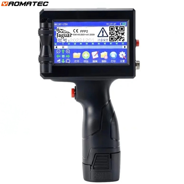 Yaomatec Portable Handheld Inkjet Printer Gun 12.7mm Easy Printing Label Sticker for Expired Date & Batch Coding New Condition
