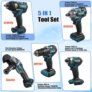 Outils électriques <span class=keywords><strong>Makita</strong></span> de qualité industrielle, moteur sans balais, ensemble de 5 outils avec sac de rangement pour la construction et la menuiserie, kit d'outils combinés - Product Image 3