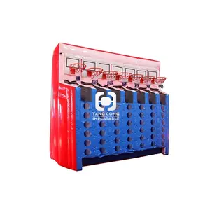 Guangzhou YC manufacture inflatable basketball connect four range game basketball stand game for party