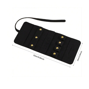 Korean-style minimalist new jewelry storage <b>bag</b>, travel portable <b>bag</b>, microfiber earrings, <b>studs</b>, necklaces, jewelry box - Product Image 5