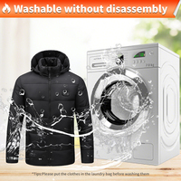 Veste Chauffante d'Extérieur Rechargeable par USB, 15 Zones, Hiver, Manches Longues, Épaisse et Chaude, Manteau Chauffant Électrique