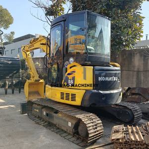 Mini-excavatrice Komatsu de 5 tonnes, faible nombre d'heures de travail, travaux de construction, PC55MR, mini-excavatrice sur chenilles d'occasion - Product Image 2