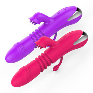 Delovetoy mainan seks dewasa silikon tongkat Vibrator kelinci penghisap berputar Stimulator 2 in 1 penjualan terbaik baru untuk wanita - Product Image 4