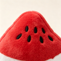 Jouet sonore en peluche personnalisé pour animaux de compagnie, motif pastèque, jouet à mordre pour chien