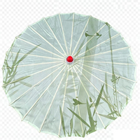 Parapluie en bambou de style ancien pour décoration de mariage chinoise classique, en papier huilé, à long manche, pour décoration de plafond, en soie et satin