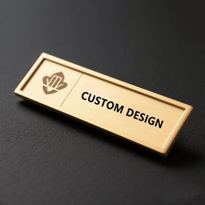 Etiquetas de Nombre Metálicas Personalizadas al por Mayor, Baratas, con Impresión Láser, Insignias de Solapa Magnéticas para Ropa - Product Image 2