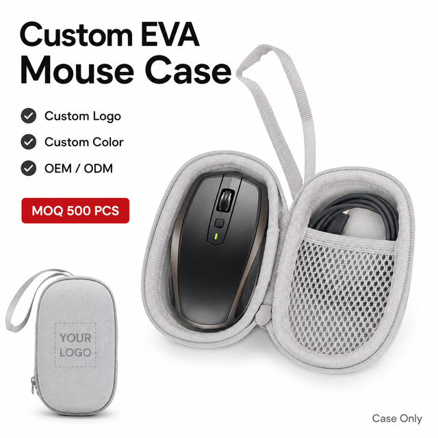 OEM ODM Custom Logo EVA Mouse Carrying Case Portable Hard Shell Protective Storage Bag with Customized Color Size