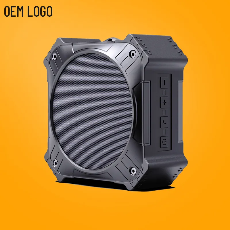 Panel surya portabel Bluetooth IPX6, Speaker tahan air luar ruangan Subwoofer 5W AUX IN pengisian tenaga surya