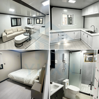 Maison conteneur préfabriquée extensible confortable de 40 pieds, maison modulaire personnalisée à 4 chambres pour la vie en famille