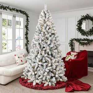 Design New Arrival Luxury <b>Led</b> Flocked Artificial Christmas <b>Tree</b> Warm Light PVC Material Automatic Durable Evergreen Indoor - Product Image 6