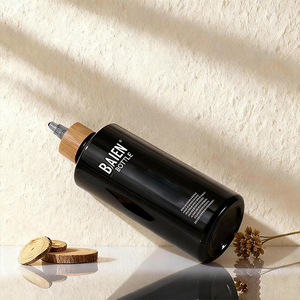 Free Samples 60ml 120ml 150ml 250ml Clear Amber <strong>Squeeze</strong> <strong>Plastic</strong> Paint Ink Hair Oil Applicator <strong>Bottle</strong> with Bamboo Twist Top Cap - Product Image 2