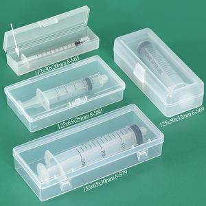 SUNSHING Wholesale <b>Plastic</b> Syringe Case <b>Container</b> Long Rectangular Cosmetics Storage Box <b>Clear</b> Stationery Pencil Organizer - Product Image 1