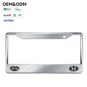 Cornice Premium per Targa Auto - Alluminio Spazzolato con Logo Ford Nero Autoadesivo Impermeabile per Personalizzazione Veicoli - Product Image 3