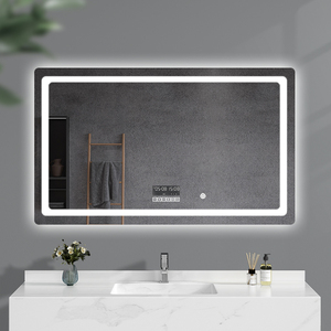 Miroir de salle de bain LED intelligent rectangulaire moderne, rétroéclairé, anti-buée, à intensité variable, mural, pour projets hôteliers - Product Image 3