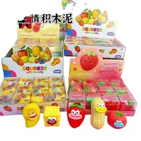 Jouet en argile à modeler aux expressions originales, en forme de fruits mélangés, anti-stress, cadeau