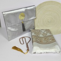 Ensemble de tapis de prière musulman Prien pour le Ramadan 2026 : tasbih + sac portable, décoration et cadeau pour le Ramadan, tapis de prière turc portable