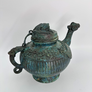 Articoli in bronzo antico personalizzati artigianato di alto valore artistico per la decorazione del museo vaso di gallo celeste artigianato storico in metallo - Product Image 5