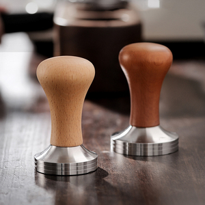 Prensador de Café Espresso con Mango de Madera, Base Plana de Hierro, Económico, Herramientas Profesionales para Baristas - Product Image 6