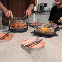 Friteuse à air électrique numérique en verre Crispi 4,5 L 1500 W, portable, double panier, pour cuire à l'air, appareil électroménager, compatible lave-vaisselle, intérieur