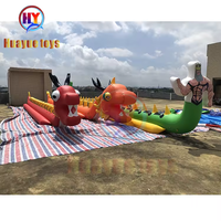 HUAYUE Divertissement de plein air en gros pour la mer Qualité durable Adultes Sports nautiques Jeu Gonflable Dragon Banana Boat à vendre
