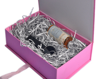 Cajas de Regalo de Cartón Rosa de Alta Calidad, Ecológicas y de Lujo para el Cuidado de la Piel con Aceites Esenciales, Caja Cosmética Personalizada con Cinta