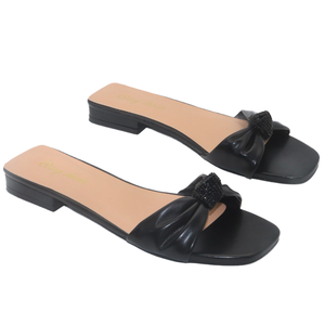 <span class=keywords><strong>Eleganti</strong></span> ed <span class=keywords><strong>eleganti</strong></span> scarpe basse da donna con tacco corto comode pantofole estive con accessorio <span class=keywords><strong>a</strong></span> diamante lucido - Product Image 2