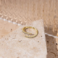 Anillos Minimalistas Geométricos Ajustables de Oro de 14K con Micro Pavé de Moissanita VVS GRA de Corte Brillante para Mujer, Joyería Fina Toderi
