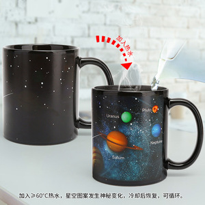 Tazas de Cerámica que Cambian de Color con Agua Caliente, Diseño de Planetas Espaciales, para Café, Té y Bebidas - Product Image 2
