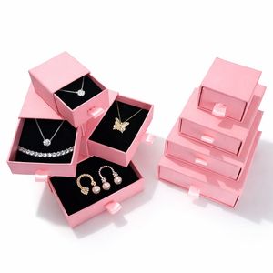 Boîte à bijoux de luxe avec tiroir coulissant rigide, boîte de présentation de bijoux, insert en mousse EVA personnalisé, estampage à chaud, logo personnalisé, service OEM - Product Image 1