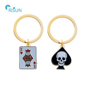 Porte-clés personnalisés de qualité en forme de cœur, de pique, d'as, de <span class=keywords><strong>club</strong></span>, de diamant, porte-clés personnalisés en forme de pique - Product Image 2