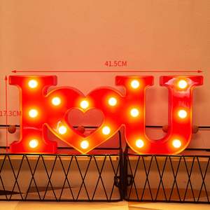 Valentines Day Decor for Girlfriend Red Battery Wedding Decoration DIY <b>LED</b> Love <b>Light</b> Gift Party Decoration - Product Image 2