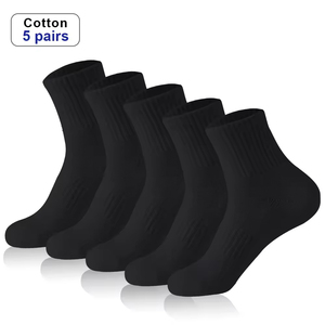High Quality Men Athletic Sport Custom Logo <b>Socks</b> Cotton Comfortable White <b>Black</b> Gray Dress <b>Socks</b> Wholesale - Product Image 1