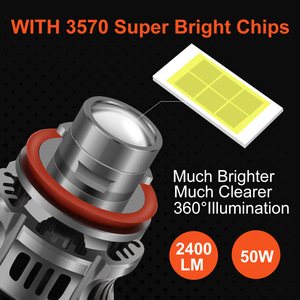 Nouveau phare laser 9005 9006 H11, <span class=keywords><strong>feu</strong></span> antibrouillard, 36W, 10000 lumens, montage universel, modification automobile - Product Image 4