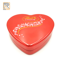 Boîte en métal personnalisée pour bonbons en forme de cœur, chocolat, avec revêtement UV de qualité alimentaire, emballage cadeau recyclable, logo personnalisable, marque RZ, usine