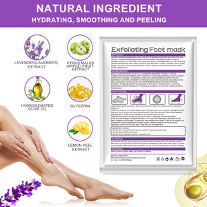 ALIVER <span class=keywords><strong>Masque</strong></span> pour les pieds à la lavande, soin naturel à base de plantes pour la peau des pieds, hydratant, <span class=keywords><strong>exfoliant</strong></span>, peeling - Product Image 5