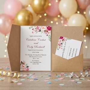 Set di Eleganti Inviti di Lusso Ecologici in Carta con Buste RSVP Personalizzate Stampate Pieghevoli per Natale e Compleanno - Product Image 2