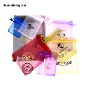 Sacs à cordon en <span class=keywords><strong>organza</strong></span> personnalisés en gros avec logo, pochettes réutilisables, petits emballages cadeaux pour cosmétiques/bonbons/sucres/vin/parfums - Product Image 5