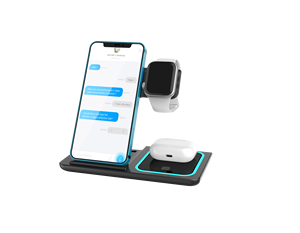 Estación de Carga Inalámbrica Multifuncional Plegable 3 <span class=keywords><strong>en</strong></span> 1 Universal 2025 Más Popular de 15w para <span class=keywords><strong>iPhone</strong></span>, iWatch y <span class=keywords><strong>Airpods</strong></span> - Product Image 6