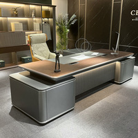 Bureau de direction modulaire en forme de L, mobilier commercial moderne de haute qualité en bois massif