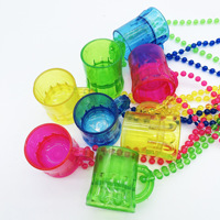 Collier personnalisé pour fête du carnaval irlandais - Collier de perles trèfle - Perles en plastique pour le festival de danse de la Saint-Patrick