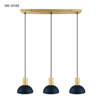 Luminaire suspendu E27 minimaliste nordique, décoration moderne pour loft, salle à manger, luminaire suspendu en bois nordique