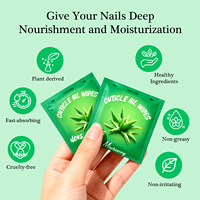 100 lingettes pour cuticules, emballées individuellement, lingettes hydratantes pour le soin des cuticules, traitement des cuticules pour salon de manucure