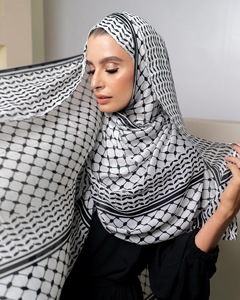 Palestine khăn in Keffiyeh mô hình chiếc khăn bông vải bán buôn dài khăn Keffiyeh Arab hijab - Product Image 2
