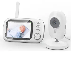 婴儿摄像头720p 3.5英寸屏幕温度带哭声检测双向通话2.4g无线婴儿电话摄像头婴儿监视器