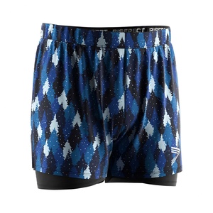 Short de bain athlétique 2-en-1 de luxe pour homme, style décontracté de plage, avec poches intégrées - Product Image 3