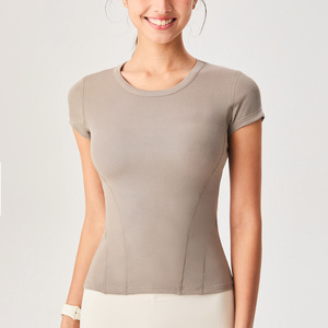 RUIQUWIN <b>Women's</b> Running Tight Short Athletic T-Shirt <b>Women</b> Crewneck Short Sleeve Gym Blank Short Sleeve <b>Top</b> - Product Image 2