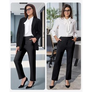 Pantalones de Vestir Tipo Lápiz para Mujer FOXA, Cintura Alta, Elásticos, para Oficina, con Bolsillos, Antiarrugas, Tela con Memoria - Product Image 4
