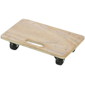 Roulettes pivotantes de PP en bois pour adultes, capacité de 300Kg, facile à transporter, chariot en bois à plateau - Product Image 3