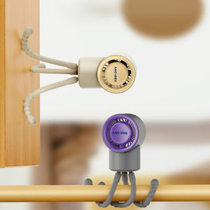 OEM personalizable USB recargable Mini ventilador de escritorio portátil pulpo Clip Flexible para cochecito de bebé coche hogar tres velocidades de viento - Product Image 6